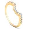 Pompeii3 .25CT Curved Diamond Notched Wedding Ring Enhancer 14K - 2 of 4