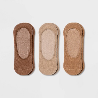 Women's 3pk Liner Socks - A New Day™ Light Tan Mix 4-10 : Target