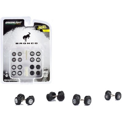 "Ford Bronco" Wheels and Tires Multipack Set of 24 pieces "Wheel & Tire Packs" Series 5 for 1/64 Scale Models by Greenlight