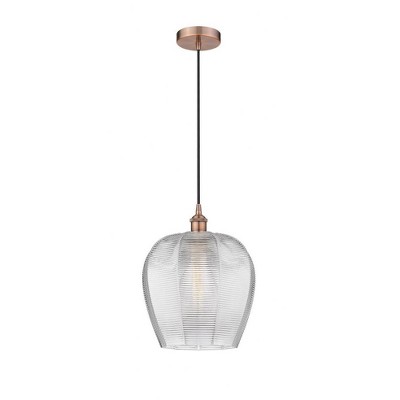 Norfolk - 1 Light Cord Hung Mini Pendant In Industrial Style-15.13 Inches Tall and 11.75 Inches Wide