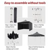 Pop Up Canopy Tent, 10 x 10 Ft Commercial Instant Shade Canopy, Outdoor Portable Shelter for Events, Parties, Camping, Black - 4 of 4