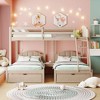 NicBex Full over Twin Bunk Bed Pine Triple Bed Frame with 2 Drawers, Inclined Ladder and Full Length Guardrail, No Box Spring Required - 2 of 4