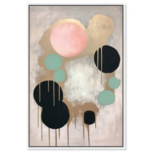 Art Remedy Spheres with Gold Contemporary Shapes Abstract Wall Art Framed - 1 of 4