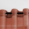 Home Mart Goods Brick Rust Sheer Window Grommet Curtain Set 84" Inches Long ( 2 Panels) - 4 of 4