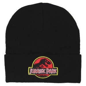 Jurassic Park Hat Beanie Embroidered Classic Logo Cuff Knit Beanie Cap - 1 of 4