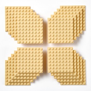 Strictly Briks Classic Building Brick Baseplates, Blue, Green, Gray, and Sand, 20 Pieces, 2.5x2.5 Inches (8x8 Studs) - 1 of 4
