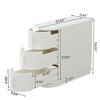 Resenkos Nightstand, Night Stand,Wood End Table, Narrow Side Table Nightstand with 3-drawer, - 3 of 4