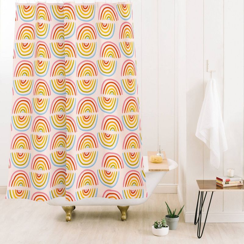 Doodle Rainbow Print Shower Curtain - Deny Designs, 3 of 5