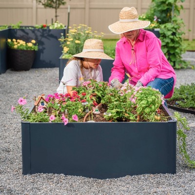 Midnight Blue 42" x 42" Tall Metal Raised Garden Bed