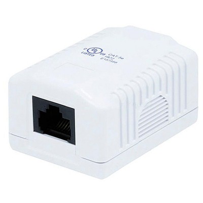 Monoprice 1-port Cat5e Surface Mount Box - White