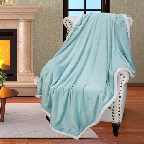 Catalonia Teal Fluffy Throw Blanket Super Soft Mink Plush Couch Blanket TV Bed Fuzzy Blanket Comfy Warm Heavy Throws Comfort Gift for Her 50