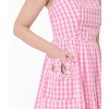 Unique Vintage Women's Cutout Weave Swing Dress - 3 of 4