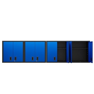 Garage Wall Mounted Storage Cabinet with Two Doors and One Shelf, Lockable Metal Wall Cabinet, Hanging Tool Cabinet for Garage Utility Room - 1 of 4