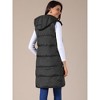 INSPIRE CHIC Women's Long Casual Sleeveless Zippered Hooded Down Puffer Vest - 4 of 4