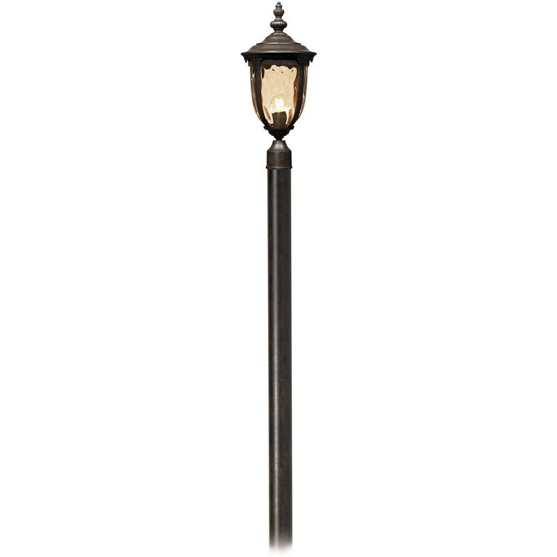 John Timberland Bellagio Rustic Outdoor Post Light Veranda Bronze with Pole 103" Champagne Glass for Exterior Barn Deck House Porch Yard Patio Outside, 1 of 4