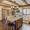 LNC Holmes 6-Lights 25" Modern Farmhouse Wagon Wheel Kitchen Island Pendant  Lights, Matte Black and  Brown Wood - 4 of 4