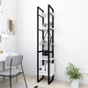 vidaXL Modern 5-Tier Book Cabinet - White, Engineered Wood & Metal Frame - Easy Maintenance - 2 of 4