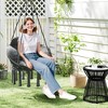 Outsunny Hanging Hammock Chair, Cotton Rope Macrame Swing Chair with Large Cushion, Chain, Steel Frame for Indoor Outdoor Patio Balcony - 3 of 4