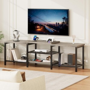 Nasitip TV Stand with LED Lights for 55/65/75 Inch TV, 67''Large Entertainment Center for Living Room, Bedroom, Vintage Brown - 1 of 4