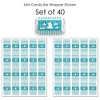 Big Dot of Happiness Arctic Polar Animals - Mini Candy Bar Wrapper Stickers - Winter Baby Shower or Birthday Party Small Favors - 40 Count - 3 of 4