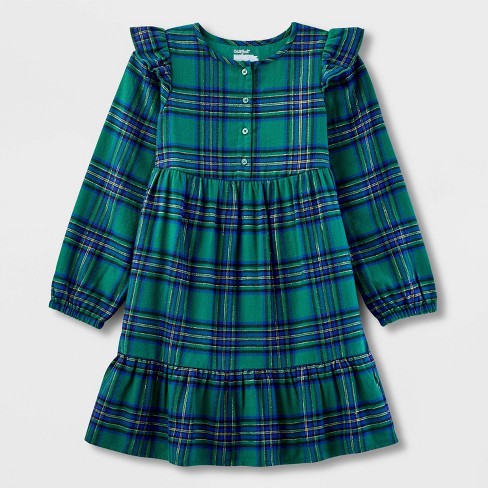 Green flannel dress hotsell