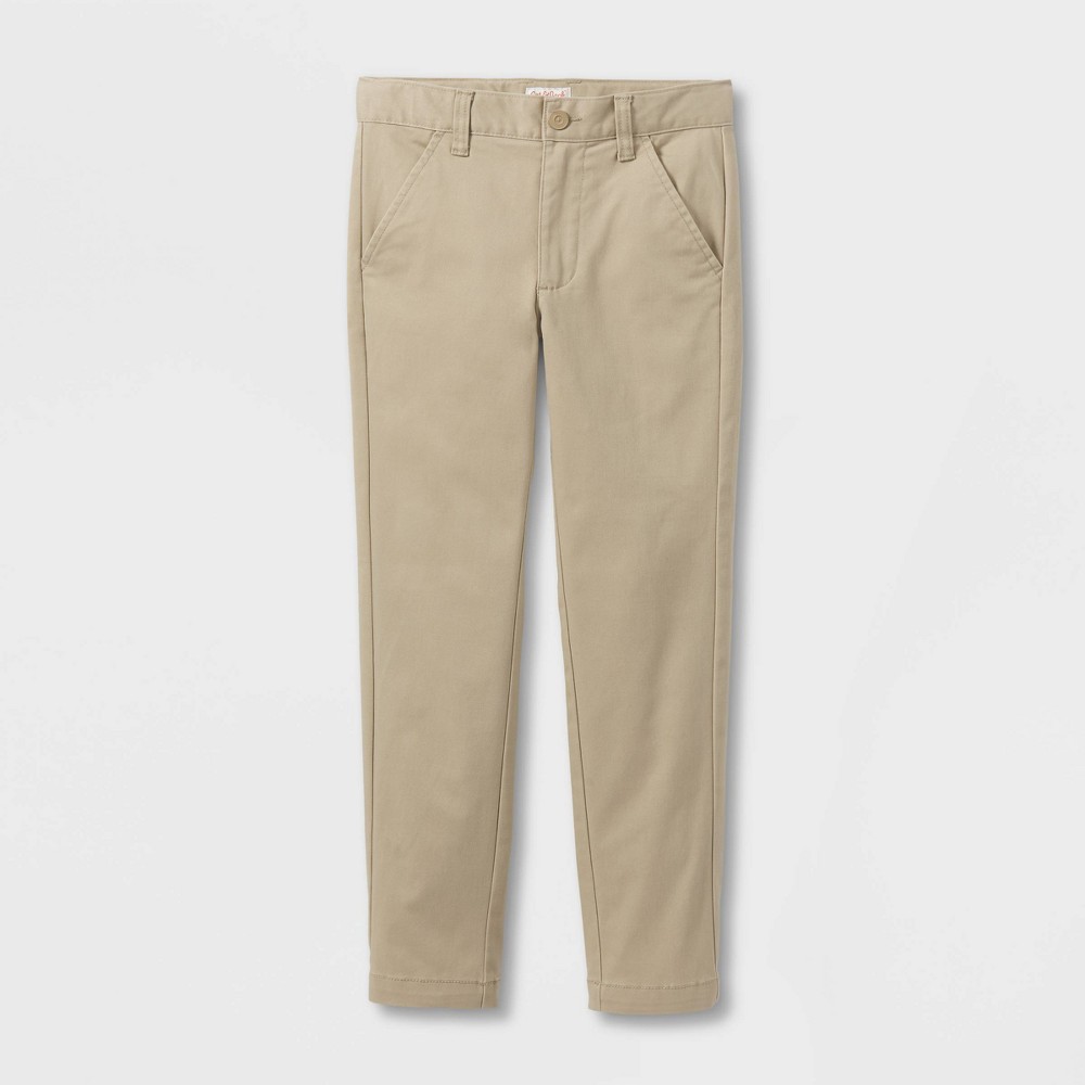 plusBoys' Skinny Fit Uniform Chino Pants - Cat & Jack Khaki 14 Husky, Green