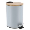 Evideco French Home Goods Stylish Trash Can with Bamboo Lid and Pedal, 2.5L Capacity - 2 of 4