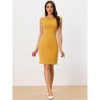 INSPIRE CHIC Women's Sleeveless Boat Neck Casual Office Sheath Dresses - 4 of 4