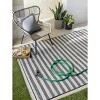 Hauteloom Bongaree Black&Gray Striped Flatweave Carpet - 4 of 4