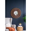 VYNXARIA 31.5*1*31.5" Round Carter Wooden Mirror with Gold Iron Frame Neutral Colorway Wall Decor for Live space, Bathroom, Entryway Wall Decor - 4 of 4