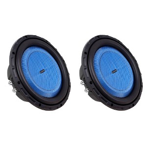 Hifonics 2 Pack ELITE 10” Shallow Subwoofer Dual Voice Coil Audio Speaker, 600W - 1 of 4