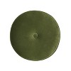 Riley 16in Round Footstool Ottoman, Olive Green Performance Velvet - 3 of 4