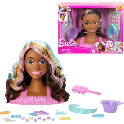 Barbie Doll Styling Head, Brown Hair with 20+ Styling Accessories