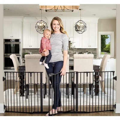 Tramull Deluxe Home Accents 74-Inch Widespan Safety Gate, Includes 4 Pack of Wall Mounts
