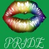 Adult Design By Humans Artistic Pride Rainbow Lips By DaniSpolez T-Shirt - 2 of 2