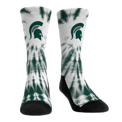 NCAA Michigan State Spartans Adult Tie Dye Socks - L/XL