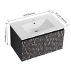 30'' Floating Wall-Mounted Bathroom Vanity Ceramics Sink,Floating Sink with Soft-Close Cabinet Door, KD-Package-Cuddlewood - 4 of 4