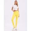 INSPIRE CHIC Women's Elastic Waistband Soft Gym Yoga Cotton Stirrup Pants Leggings - 2 of 4