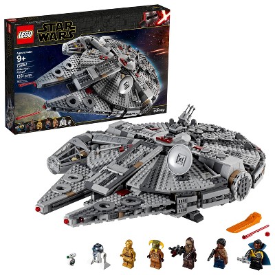 LEGO Star Wars: The Rise of Skywalker Millennium Falcon Building Kit Starship Model with Minifigures 75257