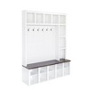 CAVINAS Freestanding Coat Racks with 13 Cubbies and Adjustable Shelves,Hall Tree with 6 Hooks,Entryway Furniture for Living Room,White - 4 of 4