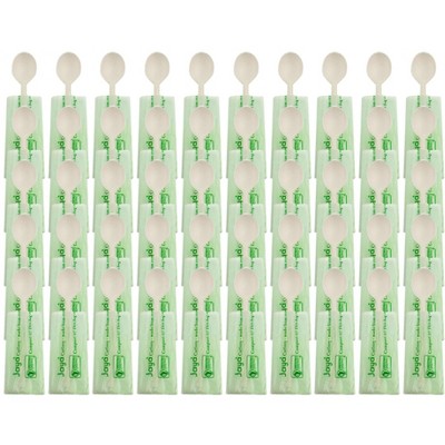 Jaya 6.5" Spoon Individually Wrapped White - Pack of 50