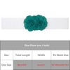 INSPIRE CHIC Women's Large Chiffon Rose Double-Flower Elastic Stretch Wide Corset Waist Belt 1 Pc - 4 of 4