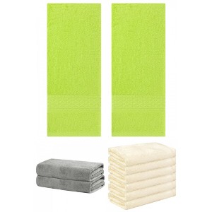 REGALWOVEN Absorbent Solid Bath Hand Face Cloths Cotton Towels 3 Piece Sets - 1 of 4