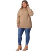 Agnes Orinda Women's Plus Size Turtleneck Long Sleeve Knit Casual Loose Pullover Sweaters - 3 of 4