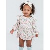 RuffleButts Baby Toddler Girls Long Sleeve Flutter Bubble Romper - 3 of 4