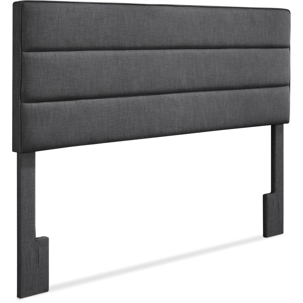 Photos - Bed Frame Serta King Palisades Upholstered Headboard Charcoal Gray  
