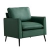 VYNXARIA Cat paw leather upholstered sofa 1PC Green,Nordic retro light luxury living room balcony bedroom single casual sofa chair - 4 of 4