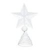 Transpac Metal 10 in. White Christmas Die-Cut Star Tree Topper - 3 of 4