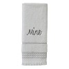 SKL Home Casual Mine and Yours Hand Towel Set, White, 2 Pc.