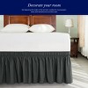 Subrtex Elastic Wrap Around Bed Skirt Dust Ruffle Smooth Soft Bed Frame Cover 15-inch Drop - 2 of 4